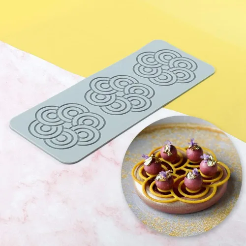 Miniatura 14 de TUKE Moldes de encaje para decoración de pasteles, moldes de silicona de hojas 3D para hornear moldes de gomitas, moldes de fondant de arcilla