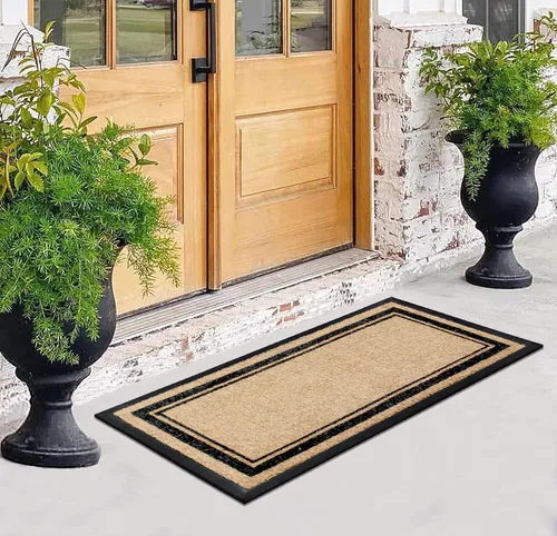 Miniatura 151 de A1HC Tapete para Puerta de Fibra de Coco Natural y Caucho, 30"x48" – Grueso, Duradero, Resistente, Anti-Desprendimiento, Resistente a