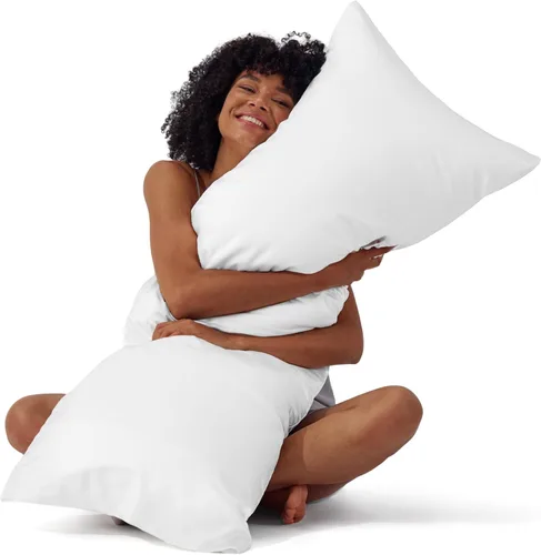 Miniatura 51 de Bedsure Paquete de 2 fundas de almohada de satén similares a las fundas de almohada de seda tamaño estándar, funda de almohada para mujeres que 01