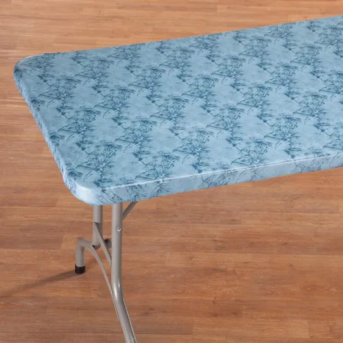 Miniatura 2 de Fox Valley Traders Funda elástica de vinilo de mármol para mesa de banquetes