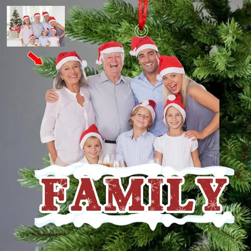 Miniatura 10 de Adorno personalizado para tu foto, adornos de Navidad con foto personalizada, adorno familiar personalizado, regalo para árbol de Navidad, chimenea