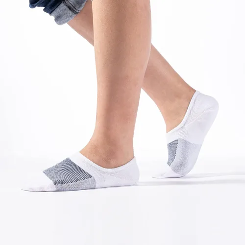 Miniatura 2 de IDEGG - Calcetines deportivos de algodón de corte bajo con agarre antideslizante para hombres