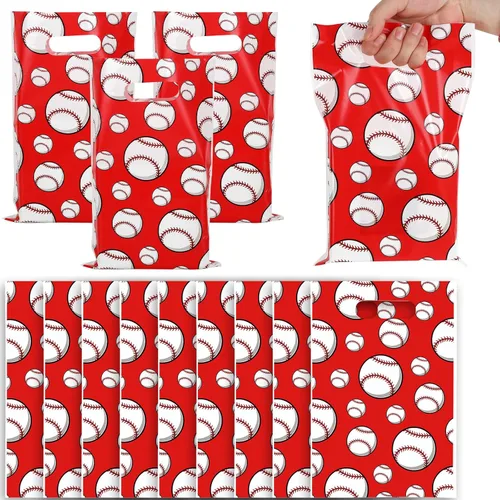 Miniatura 9 de Whaline 72 bolsas de regalo de fiesta de Navidad, bolsas de golosinas de plástico para regalos de fiesta de Navidad, suministros de envoltura