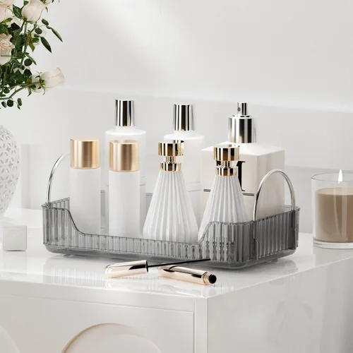 Miniatura 15 de YCIA&DONE Organizador de Baño para Encimera, Almacenamiento de Maquillaje, Estante de Bandeja para Cosméticos para Cuidado de la Piel, Soporte