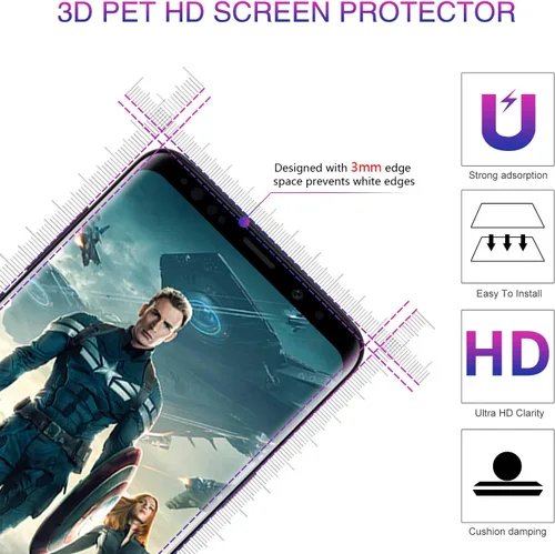 Miniatura 7 de LeYi Funda para Samsung Galaxy S9 Plus, Galaxy S9+ Plus con [paquete de 2] protector de pantalla curvado 3D, [grado militar] soporte de anillo
