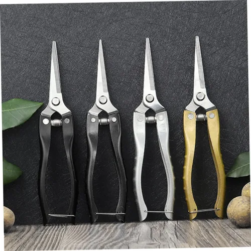 Miniatura 5 de Housoutil Tijeras de poda de jardín resistentes, mango ergonómico para arreglos florales, corte de plantas, jardín