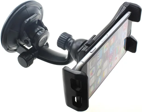 Soporte para parabrisas de automóvil, soporte de agarre fuerte, base giratoria de succión compatible con Motorola Moto G Power (2021) - Moto G Power