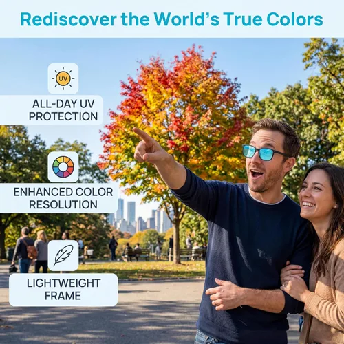 Miniatura 3 de Lentes daltónicos para hombres/mujeres, lentes daltónicos de alto contraste, lentes de color rojo y verde para exteriores e interiores