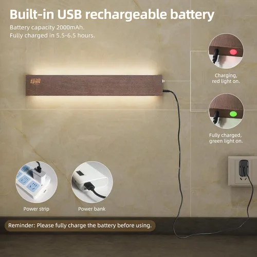 Miniatura 5 de FINDKING Tira magnética iluminada para cuchillos de 18 pulgadas, soporte de utensilios LED retroiluminado para pared y refrigerador, estante