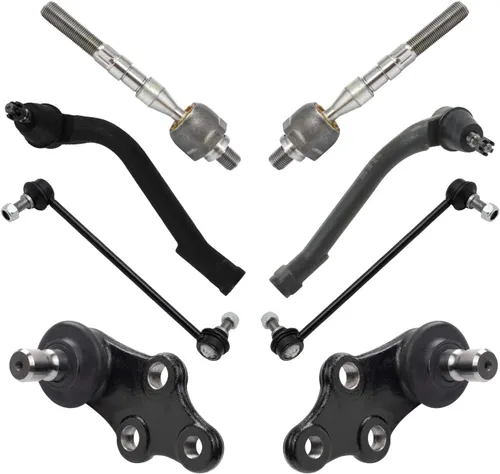 Kit de dirección delantera y suspensión TRQ Junta esférica Barra estabilizadora Enlace estabilizador Varilla de tira compatible con Hyundai Tucson