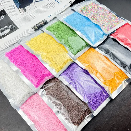 Miniatura 7 de Rebanadas de arcilla polimérica triturada de 3.53 onzas – Gránulos irregulares de resina para arte de uñas, funda de teléfono y manualidades