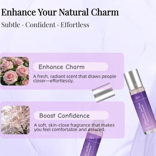 Miniatura 5 de Perfumes de feromonas para mujeres, perfume de larga duración en rollo de rosas y cerezos, fragancia floral portátil, tamaño de viaje, 0.34 onzas