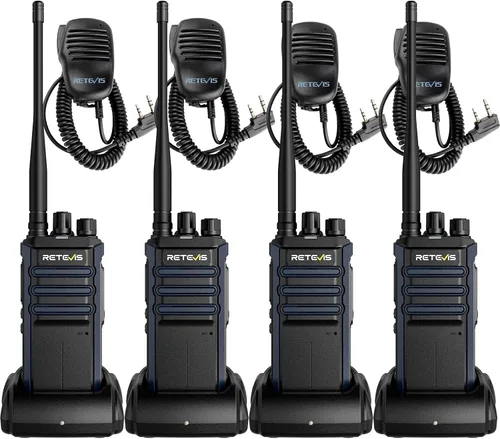 Miniatura 16 de Retevis Radio RT86 de 2 vías de largo alcance, radio profesional Walkie Talkies con micrófono, radios bidireccionales resistentes, alta potencia
