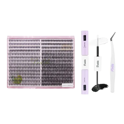Miniatura 16 de Pestañas postizas individuales de 0.07 a 0.86 pulgadas a elegir 20D/40D/60D/80D/100D, grosor de 0.003 in, rizo D, extensiones de pestañas de ojos 3D