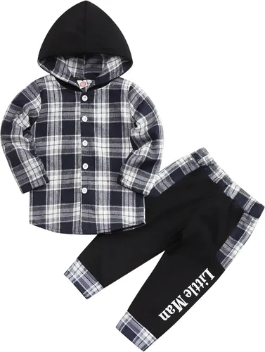 Miniatura 36 de Conjunto de ropa para bebés y niños pequeños, camisa con capucha y pantalones deportivos para otoño e invierno