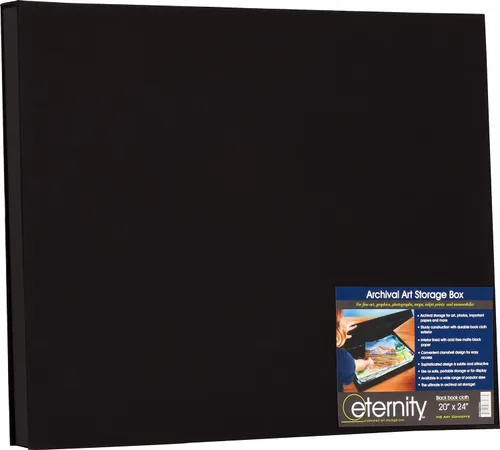 Miniatura 11 de HG Art Concepts Eternity Archival Clamshell - Caja de almacenamiento de fotos, color negro, 24 x 32 pulgadas, para almacenar obras de arte, fotos