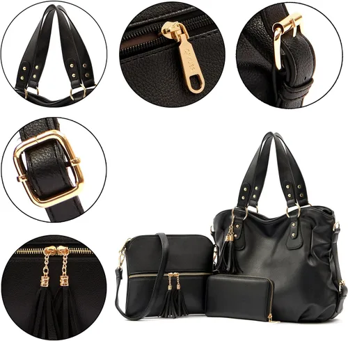 Miniatura 7 de Juego de carteras y carteras para mujer, bolso grande con cartera, 3