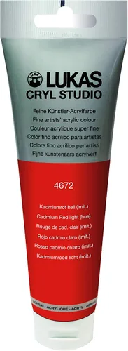 Miniatura 137 de Lukas CRYL Studio Artist - Pintura acrílica para artistas, Alizarín Carmesí, tubo de 125 ml - Pinturas acrílicas de alto pigmento para pintura