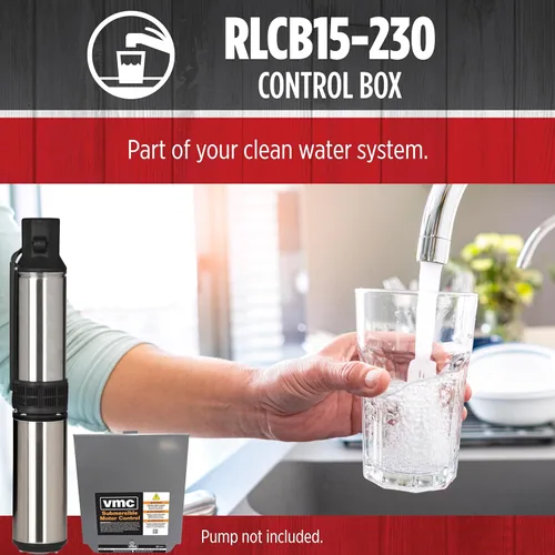 Miniatura 4 de Red Lion RLCB15-230 Caja de control VMC de 1.5 HP 230 voltios para bomba de pozo sumergible, gris, 640222