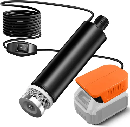 Miniatura 9 de Bomba de agua sumergible inalámbrica para batería Milwaukee M-18 de 18 V, bomba de agua de transferencia portátil de 635 GPH para camping, tina