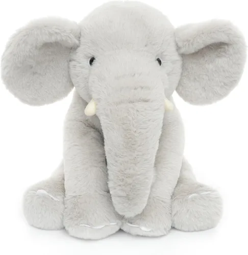 WEIGEDU Elefante de peluche gris de 13" - Juguete de felpa para niños, niñas, bebés, para regalo de baby shower, para dormir, para cumpleaños