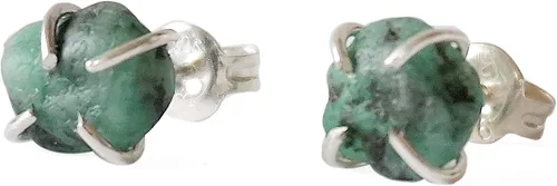 Miniatura 13 de Aretes de tuerca de cristal con piedra natal para mujer