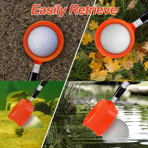 Miniatura 5 de Golf Ball Retriever - Telescopic Aluminum Alloy Pole and Firm Nylon Cup Grabber