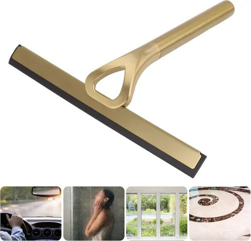 Miniatura 2 de Escobilla de baño de acero inoxidable con mango de baño para cristalería para el hogar, cepillo de vidrio para limpieza de ventanas, herramientas