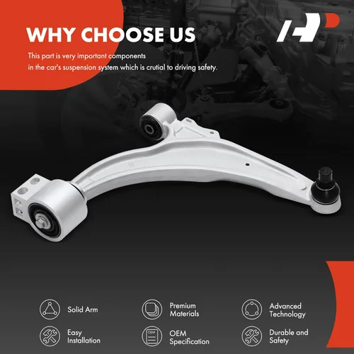 Miniatura 5 de A-Premium Brazo de control inferior delantero derecho, con rótula y buje, compatible con Chevrolet Cruze 2011-2015, Cruze Limited 2016, Volt