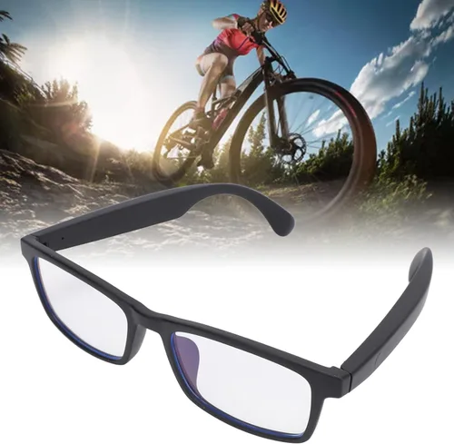 Miniatura 5 de GOWENIC Gafas de sol inteligentes con sonido con micrófono, gafas de música de 160 mAh con filtro de luz azul asistente de voz táctil para ciclismo