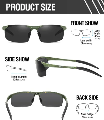Miniatura 93 de Duco - Gafas de sol deportivas polarizadas para hombre con protección UV 8177s