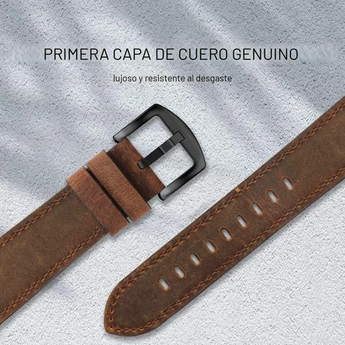 Miniatura 3 de EDIMENS Correas de cuero compatibles con Apple Watch de 1.81 pulgadas, 1.77 pulgadas, 1.73 pulgadas, 1.65 pulgadas (serie 1, 2, 3) para hombres
