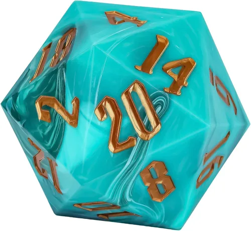 Miniatura 21 de 55mm dados de 20 lados DND, dados gigantes D20 D&D poliédricos grandes D20 con caja de regalo de dados para Dungeons and Dragons, juegos de mesa RPG