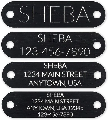 Miniatura 4 de Personalized Spiked Bridle Leather Dog Collar, Engraved Matte Black Metal Nameplate (Mustard Yellow)