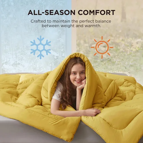 Miniatura 161 de Bedsure Relleno de edredón – Edredones acolchados tamaño King, edredón para todas las estaciones, ropa de cama alternativa de plumón suave, con 8