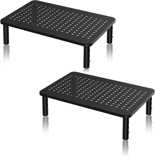 Suptek Elevador de monitor de computadora, elevador de soporte de monitor para laptop, impresora, cuaderno y todas las pantallas de TV de pantalla