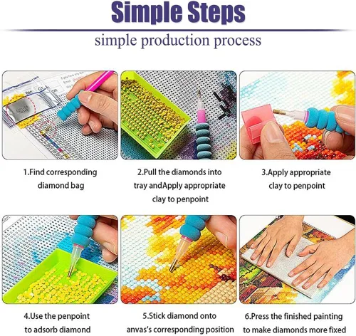 Miniatura 6 de Paquete de 2 Kits de Pintura de Diamantes, Grandes Kits de Pintura de Diamantes 5D DIY de Flor de Diente de León para Adultos, Arte y Manualidades