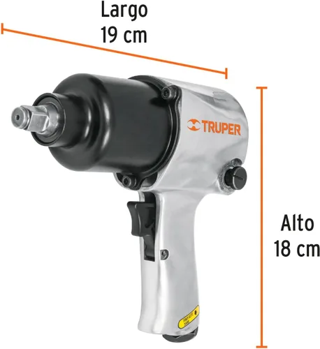 Miniatura 3 de Llave de impacto neumática, industrial, kit de 1/2 pulgadas.