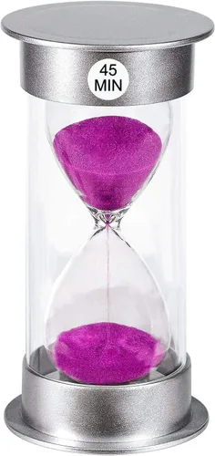 Miniatura 35 de Temporizador de arena de 1 minuto, reloj de arena de plástico de 1 minuto, reloj de arena pequeño de un minuto, temporizador de cristal de arena Azul