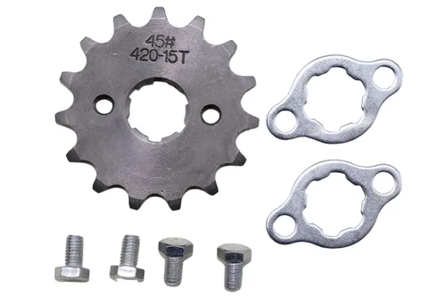 Miniatura 8 de Trkimal Motocicleta 420-10T Piñón delantero de 0.669 in para motocicleta de 50 cc, 70 cc, 90 cc, 110 cc, 125 cc, motocross, mini bicicleta, TaoTao