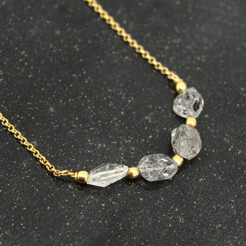 Miniatura 27 de Gempires Natural Raw Bar Crystals Pendant Necklace Handmade Jewelry 22 inch Adjustable Chain