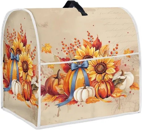 Miniatura 38 de Cubierta de batidora de pie de Navidad de 4.5 a 5 cuartos de galón, cubierta de mezclador retro, lavable, antimanchas, para cocina, piezas