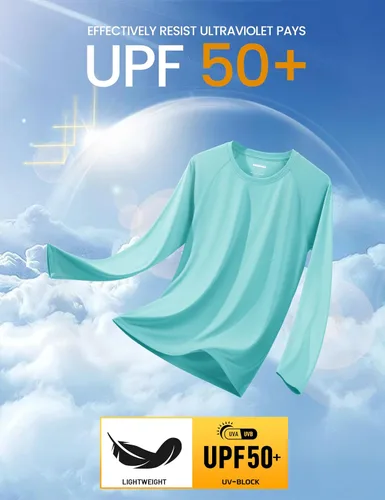 Miniatura 73 de MAGCOMSEN Camisas de manga larga para hombre, protección solar UPF 50+, camisetas atléticas para senderismo, correr, entrenamiento, protección