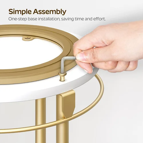 Miniatura 8 de YATINEY Lazy Susan SR22DW - Organizador de especias giratorio, organizador de platos giratorios de 2 niveles, soporte industrial para especias