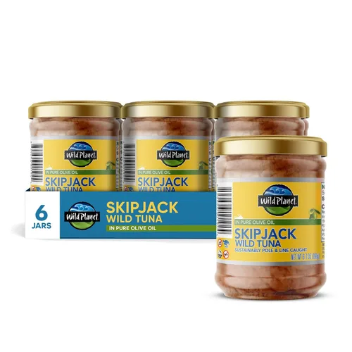 Miniatura 10 de Wild Planet - Atún bonito salvaje en aceite de oliva puro, keto y paleo