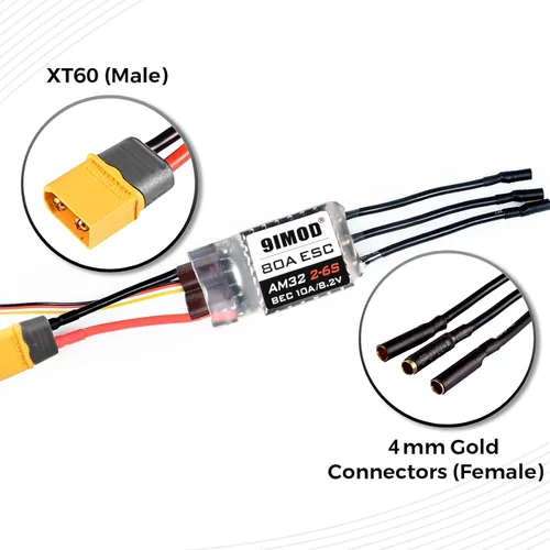 Miniatura 6 de AM32 80A RC Motor sin escobillas ESC Combo 3542-1850KV Motor sin escobillas y ESC con conector USB sin sensor RC ESC Kit de motor para 1/8 1/10