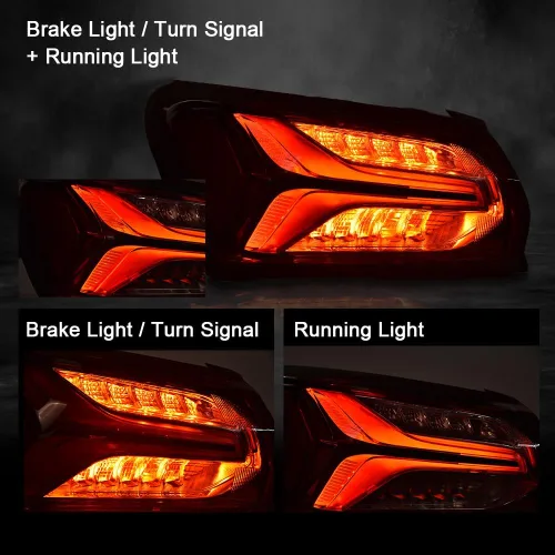 Miniatura 2 de G-PLUS Lámpara de luz trasera LED compatible con Chevy Malibu 2019 2020 2021 2022 Lámparas traseras para conductor, lente roja transparente