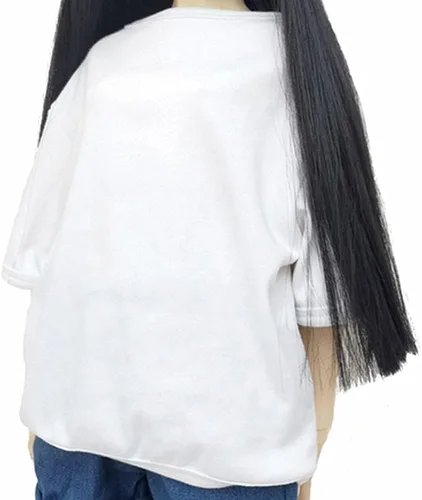 Miniatura 4 de Ropa de muñeca de 30CM/45CM/60CM 1/3 1/4 1/6 Accesorios para muñecas BJD SD DIY Muñeca de moda Muñeca de manga corta Masculina Camiseta Juguete Gris