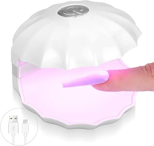 Miniatura 7 de Mini lámpara LED de uñas, lámpara de uñas en forma de concha de 18 W, lámpara de uñas portátil con luz UV, lámpara de curado de esmalte de uñas