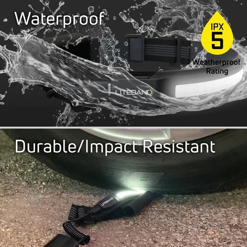 Miniatura 7 de Liteband Bundle PRO PureHD - Linterna frontal LED recargable de 2500 lúmenes, funciona con pilas, linterna de cabeza brillante, luz de casco duro